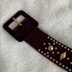 Sandro Burgundy stud belt
